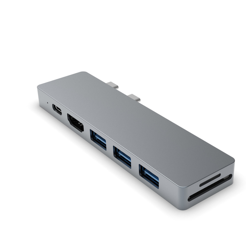 هاب USB-C 7-in-2 سازگار با تاندربولت 3 پورت USB C 4K HDMI برای مک بوک مک بوک پرو