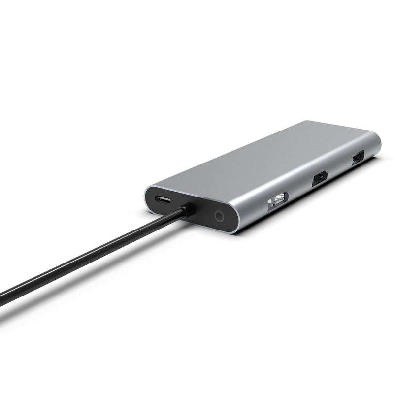 9 در 1 100W USB C Hub 4k 60hz Hdmi Card Reader PD USB 3.0/2.0 گیگابیت اترنت USB C Dock