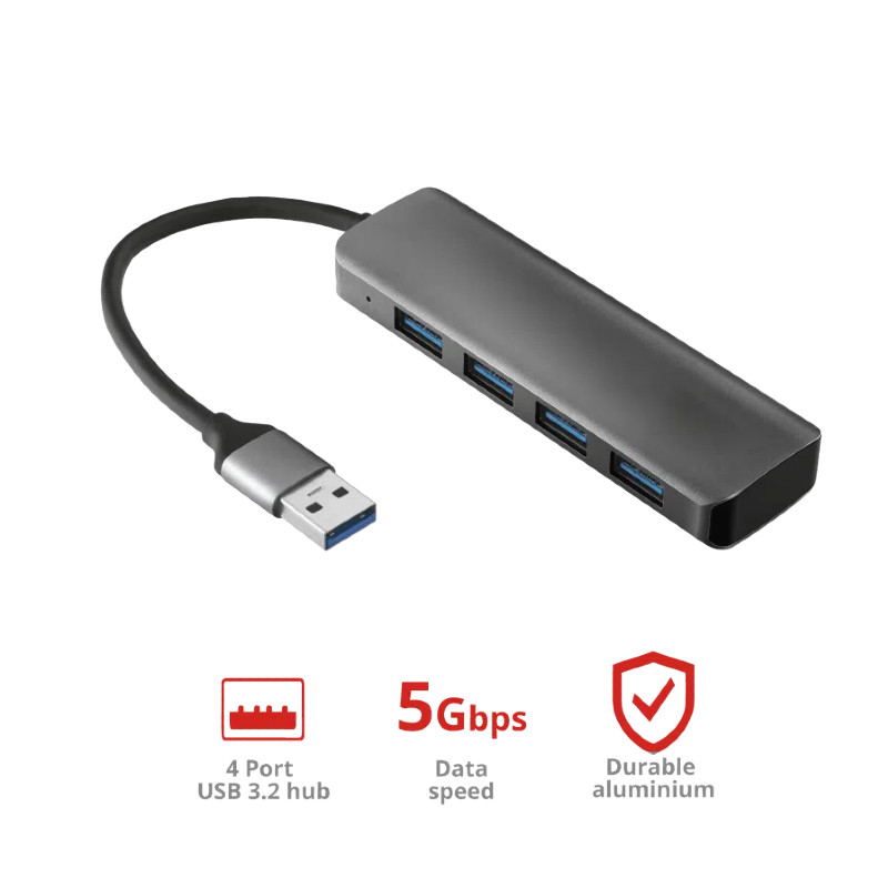 آداپتور USB A USB C USB A 3.0x4 هاب برای تنظیمات دسکتاپ انتقال داده آسان
