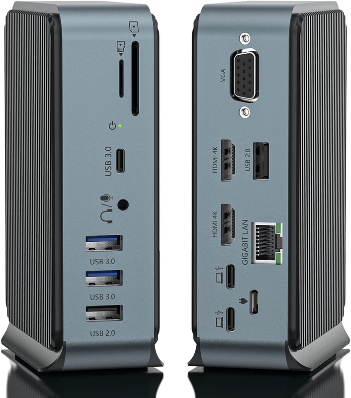 Hdmi به USB C Docking Station 100w پتانسیل کار را با نوع C Pd2 حداکثر کنید.0