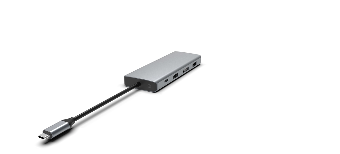 ایستگاه اتصال هاب USB C برای لپ تاپ های مک بوک USB C به دو مانیتور HDMI برای ویندوز USB C هاب آداپتور