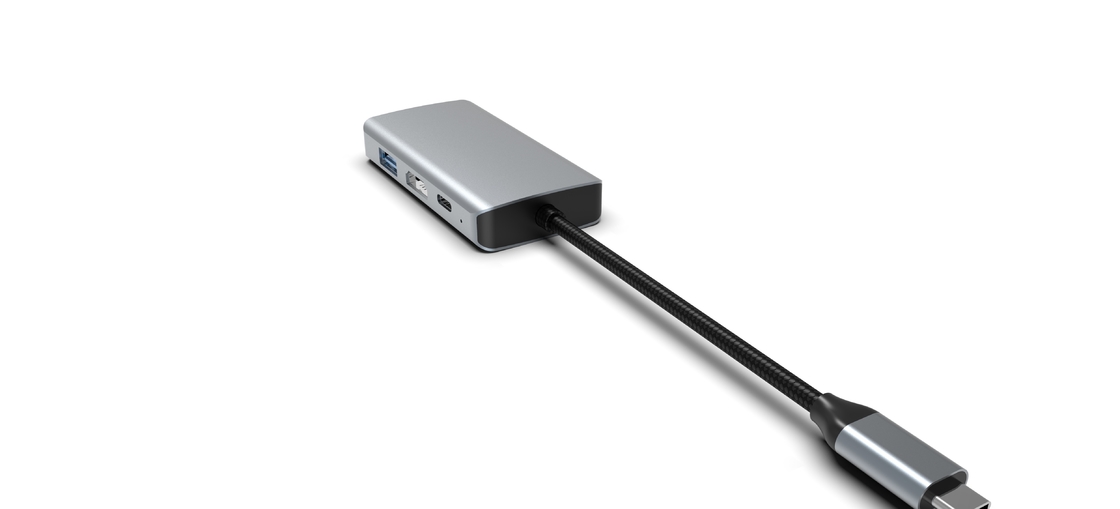 همه در یک هارد دیسک 4 در 1 USB C 4 در 1 Multiport Adapter Hub Expansion Laptop Docking Station Type C به HDMI USB 3.0 PD