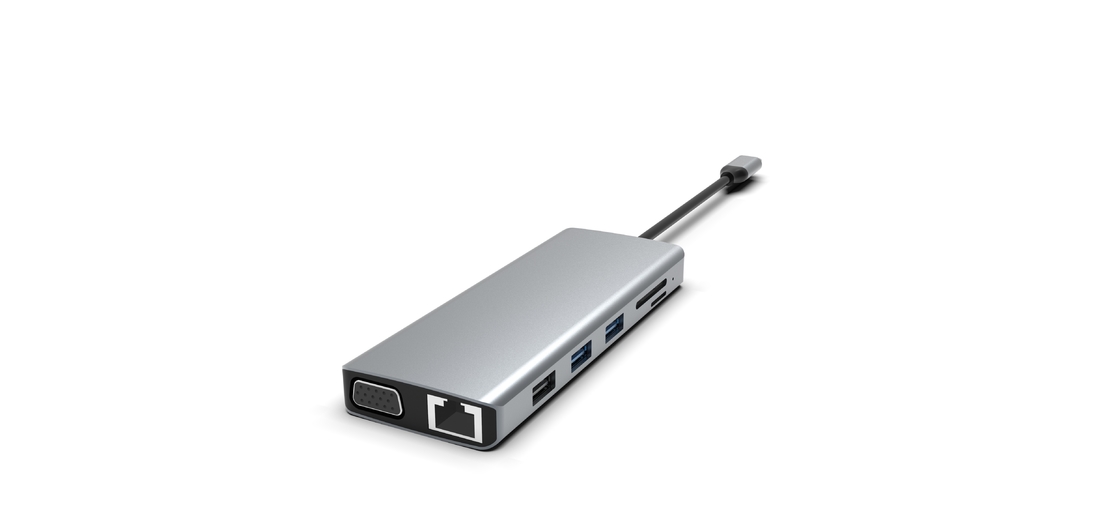 ایستگاه اتصال هاب USB C برای لپ تاپ های مک بوک USB C به دو مانیتور HDMI برای ویندوز USB C هاب آداپتور