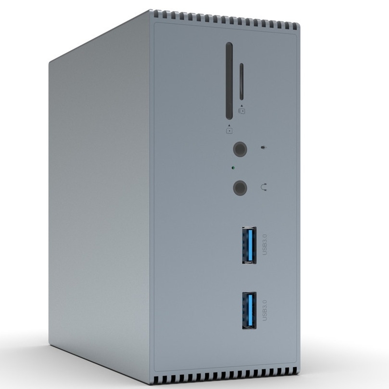 12-in-1 استیشن اتصال USB C Alumilum خاکستری برای ویندوز MacOS و لینوکس - وضوح صفحه نمایش 4K 60Hz