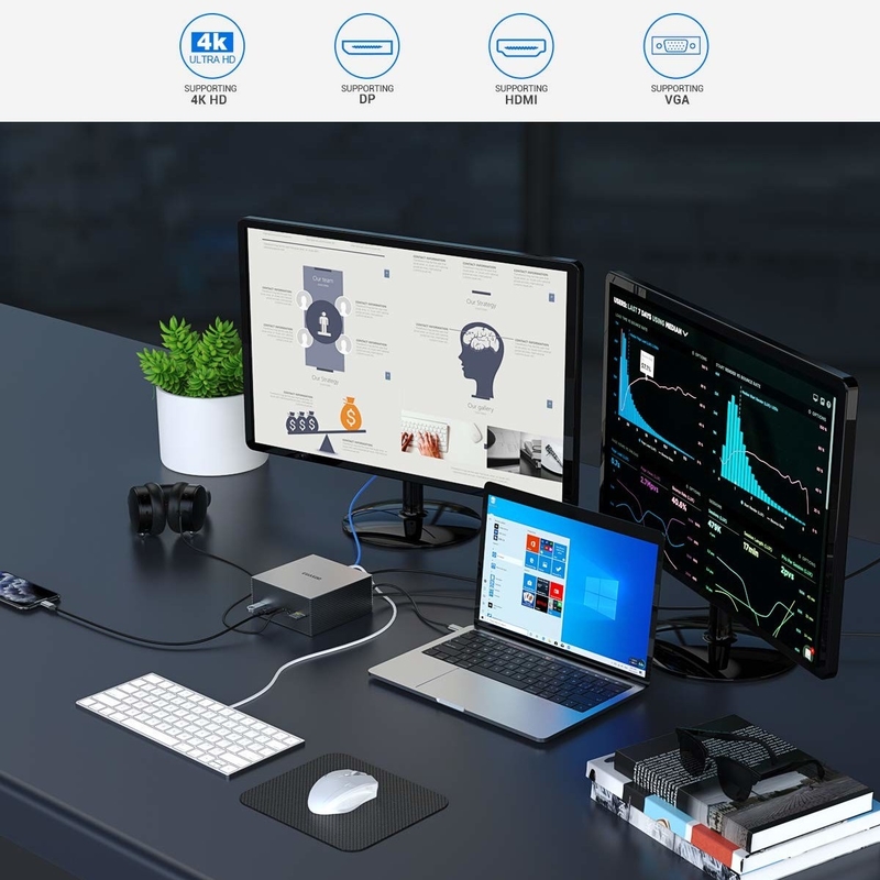 16 در 1 هاب USB C نوع C به PD HDMI USB3.0 USB2.0 USB-C SD TF RJ45 ایستگاه اتصال