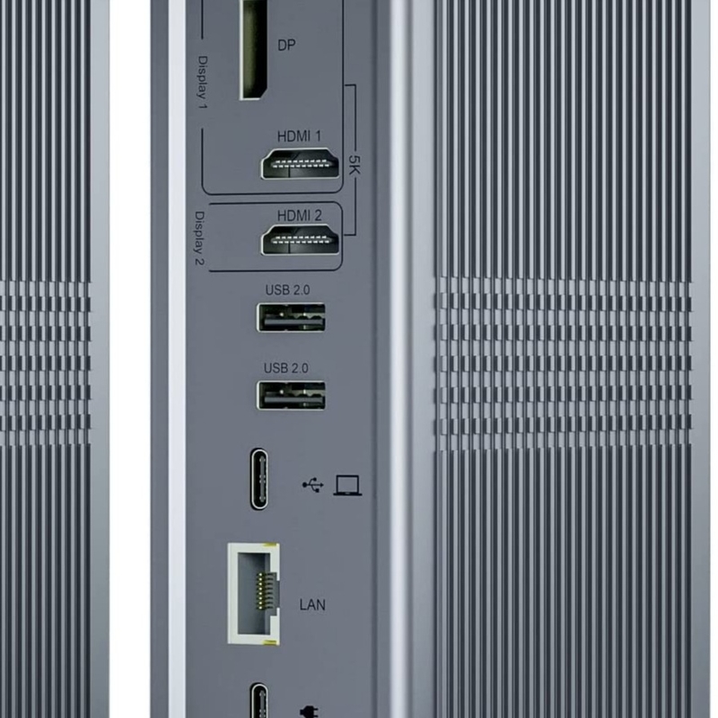 18 در 1 Thunderbolt USB C Docking Station Multi Usb Hub DisplayLink 4K HDMI