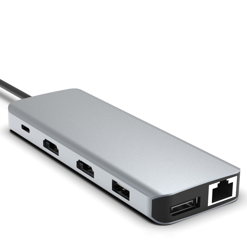 11-in-1 USB-C Hub برای مک بوک پرو با 4K HDMI 100W PD USB 3.0 SD / TF Card Reader