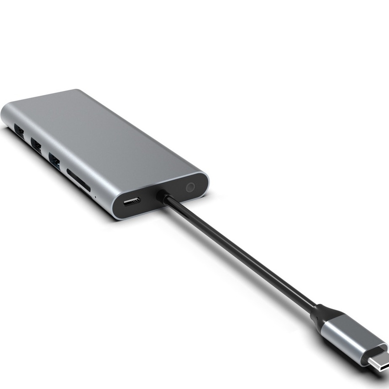 نوع C USB Hub Ethernet Docking Station Expand Macbook اتصال خاکستری برای لپ تاپ