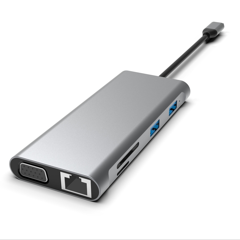 12 در 1 هاب USB C استیشن اتصال سه صفحه ای دو HDMI VGA USB C& A پورت داده