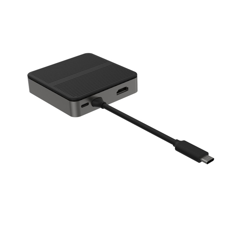 مربع 6 در 1 دو قطعه HD 4K نوع C Docks با RJ45 PD 100W SD TF 3xUSB 3.0 Docking Hdmi Hub Usb C A