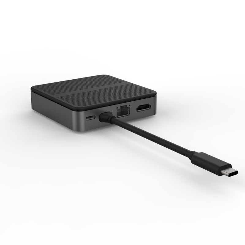 نوع C مربع 9 در 1 USB C HUB HD 4K نوع C Docks RJ45 PD 100W 3xUSB 3.0 Docking Sta