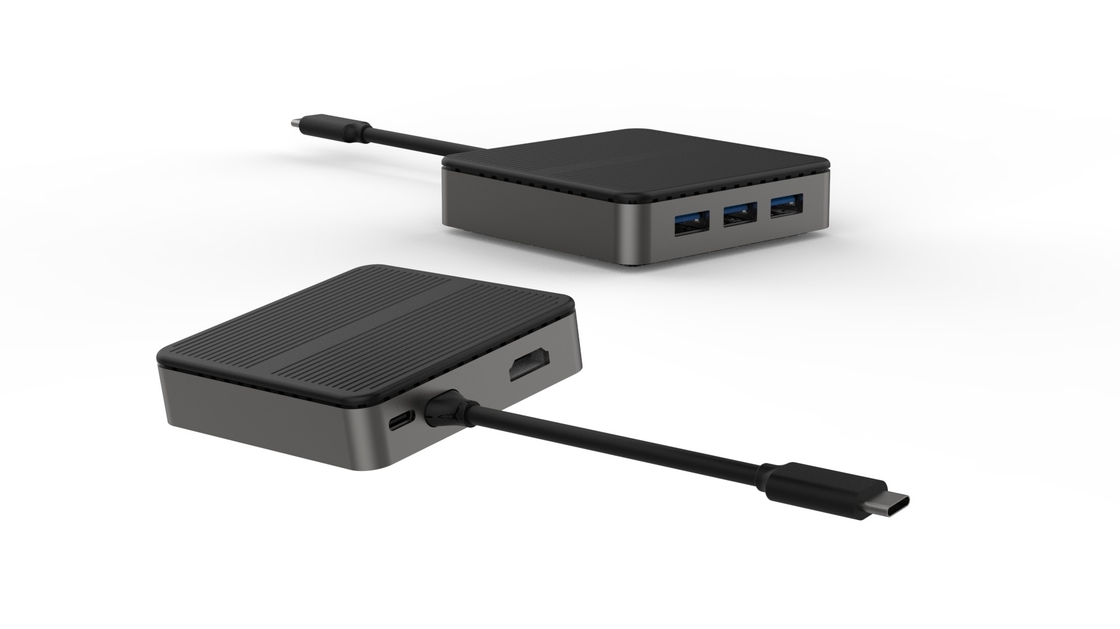 3 در 1 USB C Adapter USB C به HDMI Multiport Adapter Type-C Hub با پورت 4K HDMI PD M شارژ USB 3.0 OTG Daax 100Wta