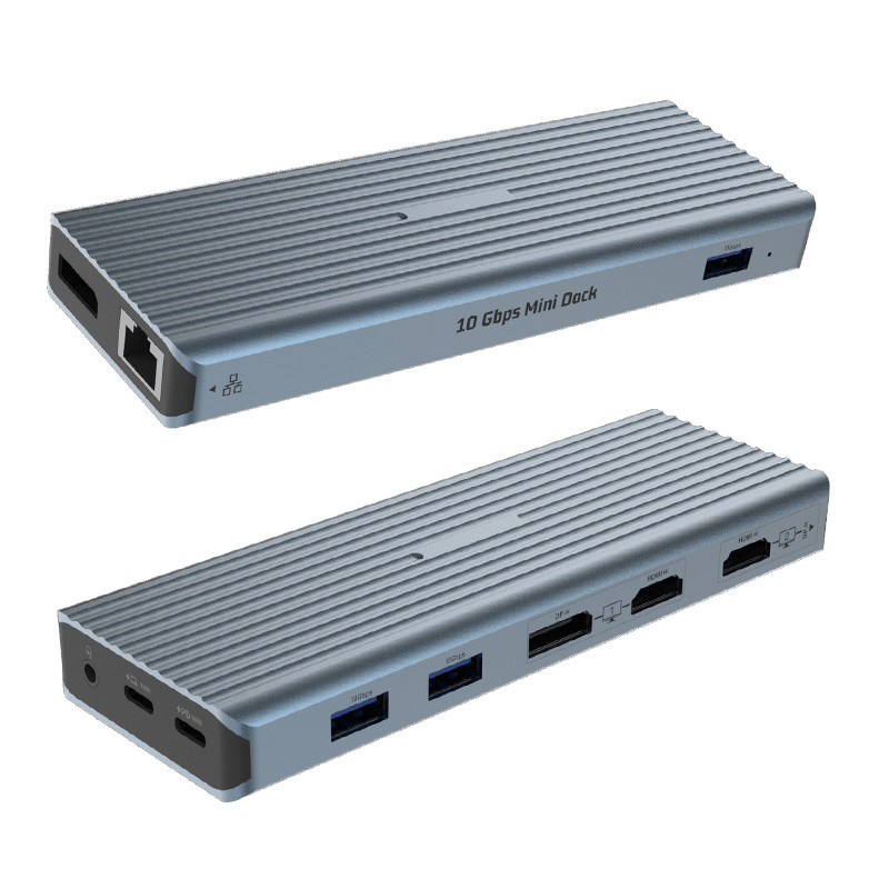 11-in-1 Multi-Function USB-C Docking Station USB 3.0 نوع C خواننده صوتی بازی RJ45 HDMI