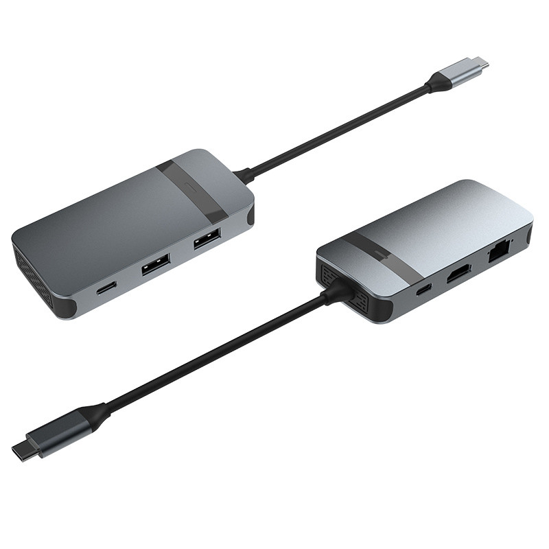 آداپتور USB C اترنت Hdmi PD شارژ USB-C هاب 6 در 1 نوع C آداپتور USB 3.0 2.0 PD کنورتر