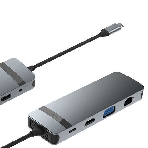 10 در 1 USB C Dock USB Hub با 4K HDMI USB C به USB Multiport Adapter برای لپ تاپ و لپ تاپ