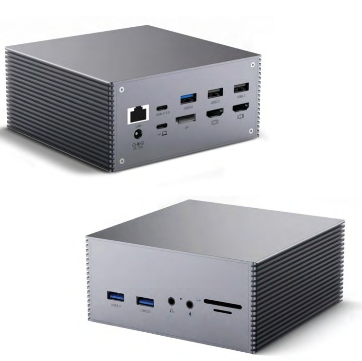 16 در 1 کامپیوتر رومیزی USB C ایستگاه اتصال جهانی ویندوز MacOS 3.5mm جک صوتی