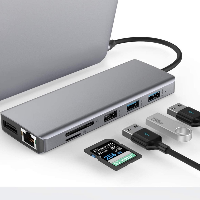 USB A Type C Hdmi Usb Hub با سرعت انتقال 5Gbps و منبع برق