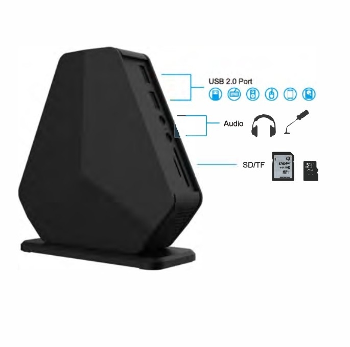 USB Type C Docking Station Adapter گیگابایت دوگانه HDMI Mst USB C هاب HDMI USB 30