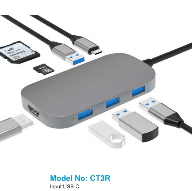 هاب های USB C با پورت PD خواننده کارت SD برای ویندوز MacOS تا نرخ انتقال داده 10Gbps