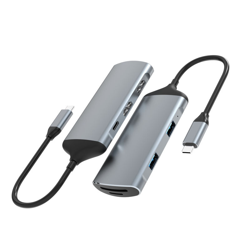 9 در 1 صفحه نمایشاستشن اتصال USB C با پورت صوتی برای لپ تاپ