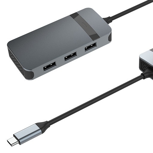 4 در 1HDMI USB UP USB C آداپتور برای قدرت لپ تاپ اتصال صوتی بهبود یافته