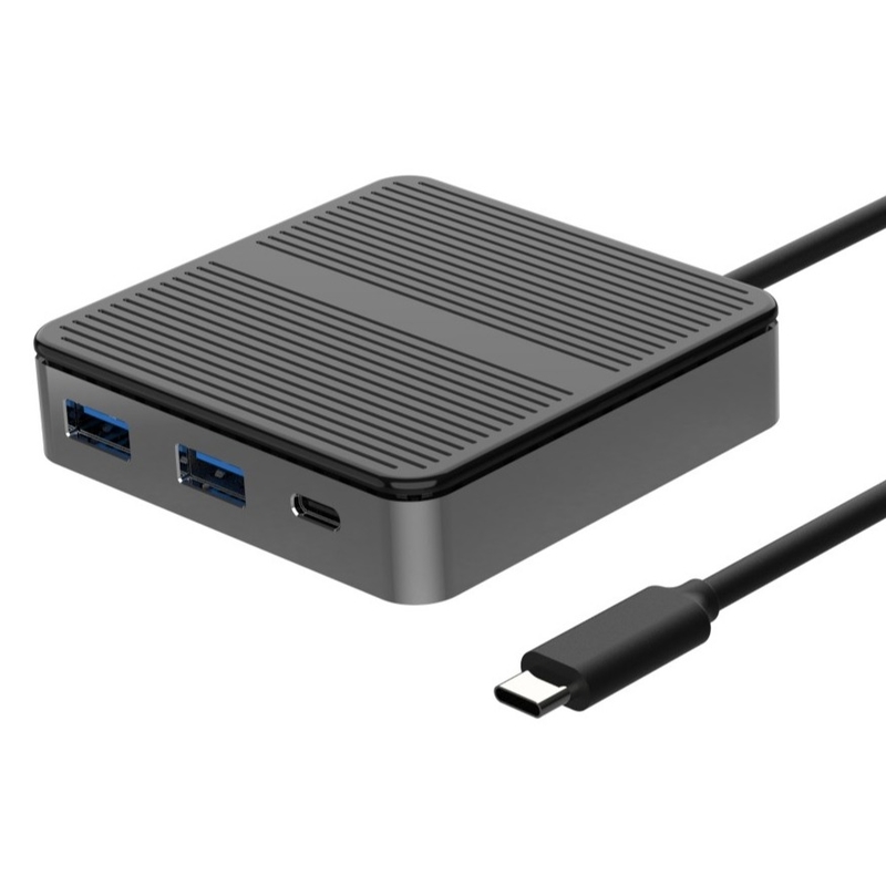 مربع مشکی USB C به USB آداپتور مک 6 در 1 USB C به USB A هاب آداپتور OTG