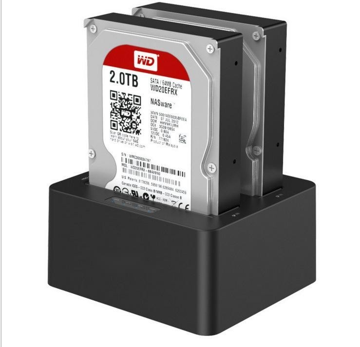 USB 3.0 HDD دو دریچه هارد دیسک استیشن اتصال 2.5 3.5 SATA HDD SSD
