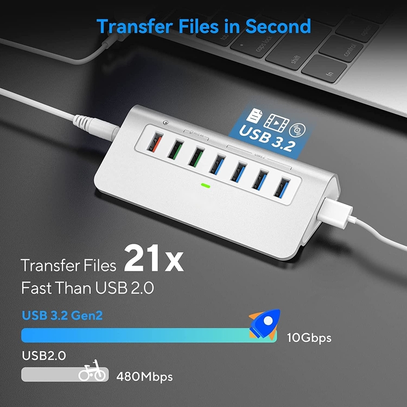 سرعت انتقال داده تا 10/5Gbps USB-C Connector Hub با گواهینامه CE