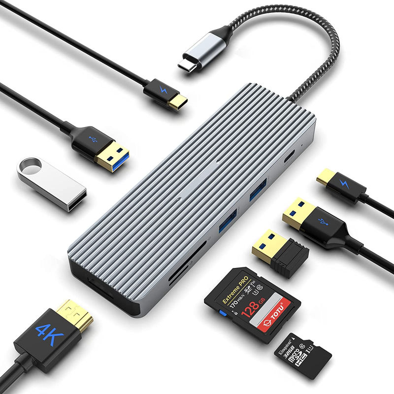ایستگاه اتصال USB-C هاب HDMI دو مانیتور آداپتور برای ایستگاه اتصال لپ تاپ