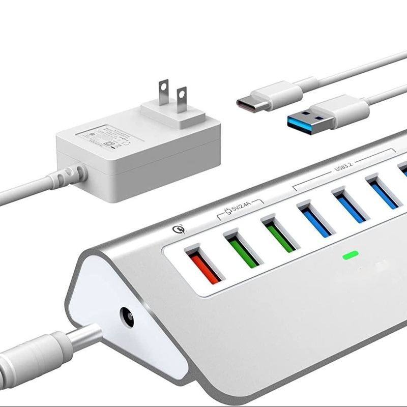 آداپتور USB Type-C به اترنت با 14 پورت USB 1000 Mbit / s Gigabit RJ45 LAN Hub