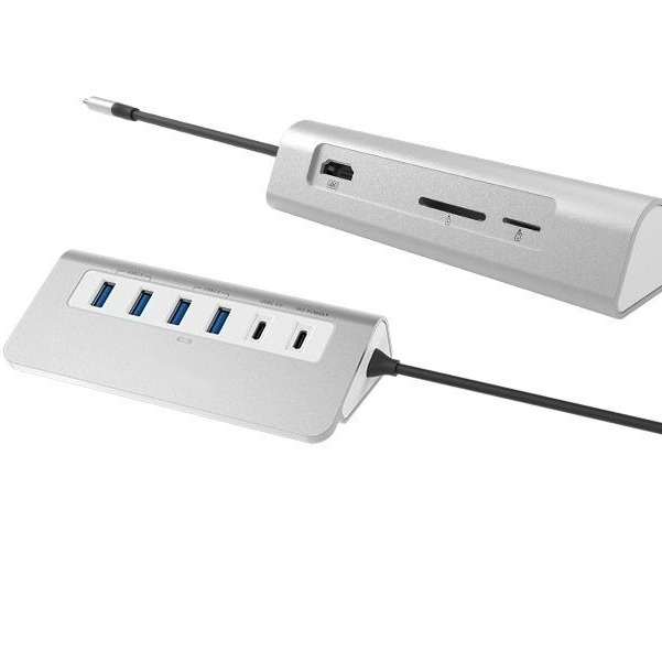 10 در 1 USB C هاب HDMI USB 3.0 SD / TF کارت خوان برای لپ تاپ مک بوک و کامپیوتر رومیزی