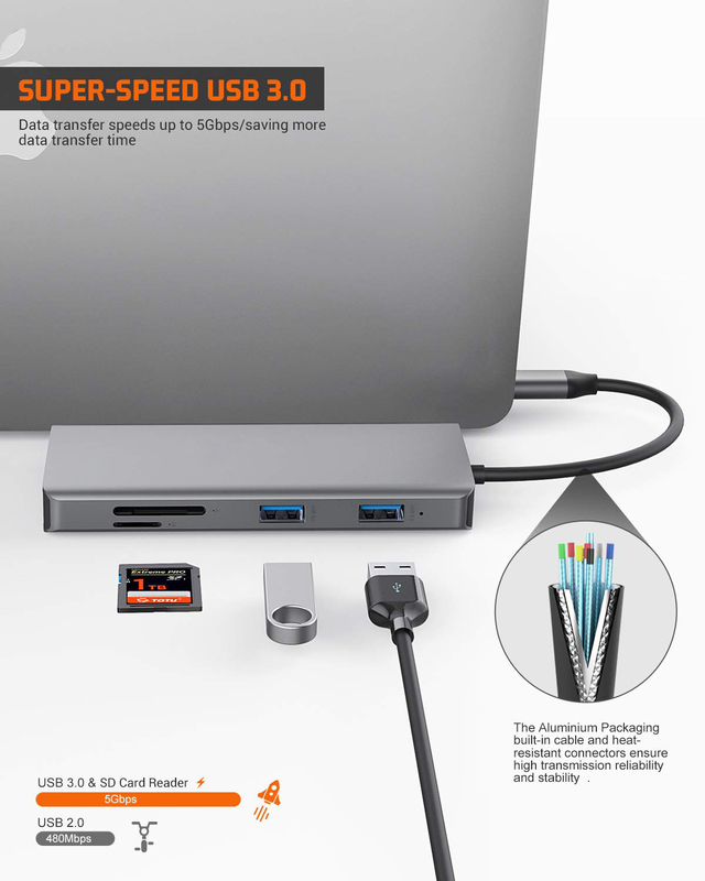 USB C Dual Hdmi Hub ICZI USB C Hub 11 در 1 آداپتور چند پورت USB C با 2 HD 4K 30Hz 4 USB