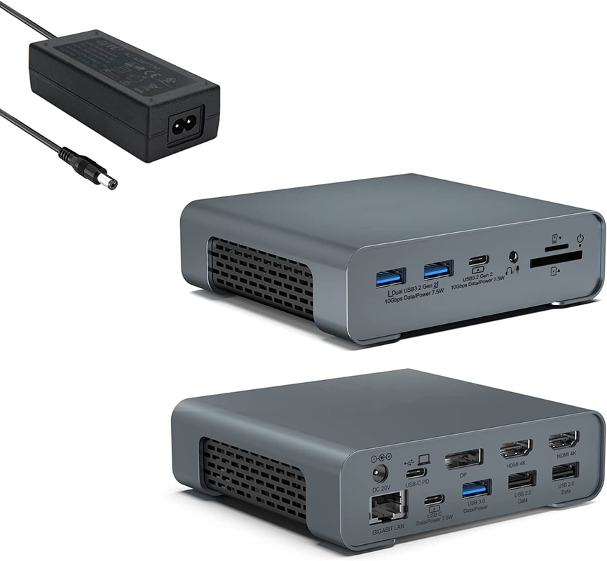 اتصال USB هاب آداپتور USB Type-C 4K 60Hz مانیتور HDMI Ethernet RJ45 ایستگاه اتصال