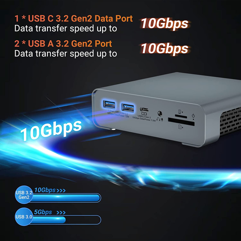 اتصال USB هاب آداپتور USB Type-C 4K 60Hz مانیتور HDMI Ethernet RJ45 ایستگاه اتصال