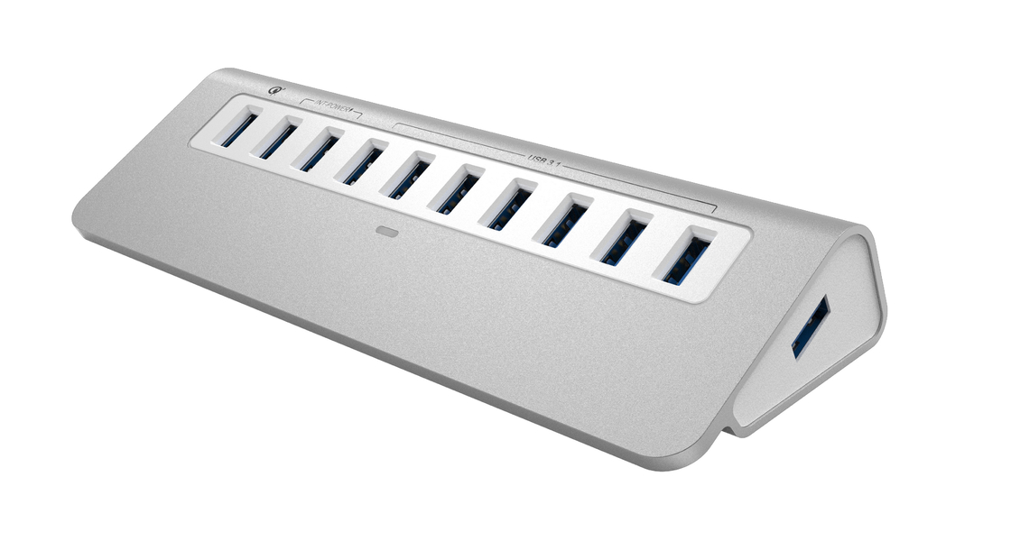 10 در 1 USB C HUB 2.0-4.0 Type C HUB Multi Splitter OTG Adapter آداپتور برق USB برای مک بوک