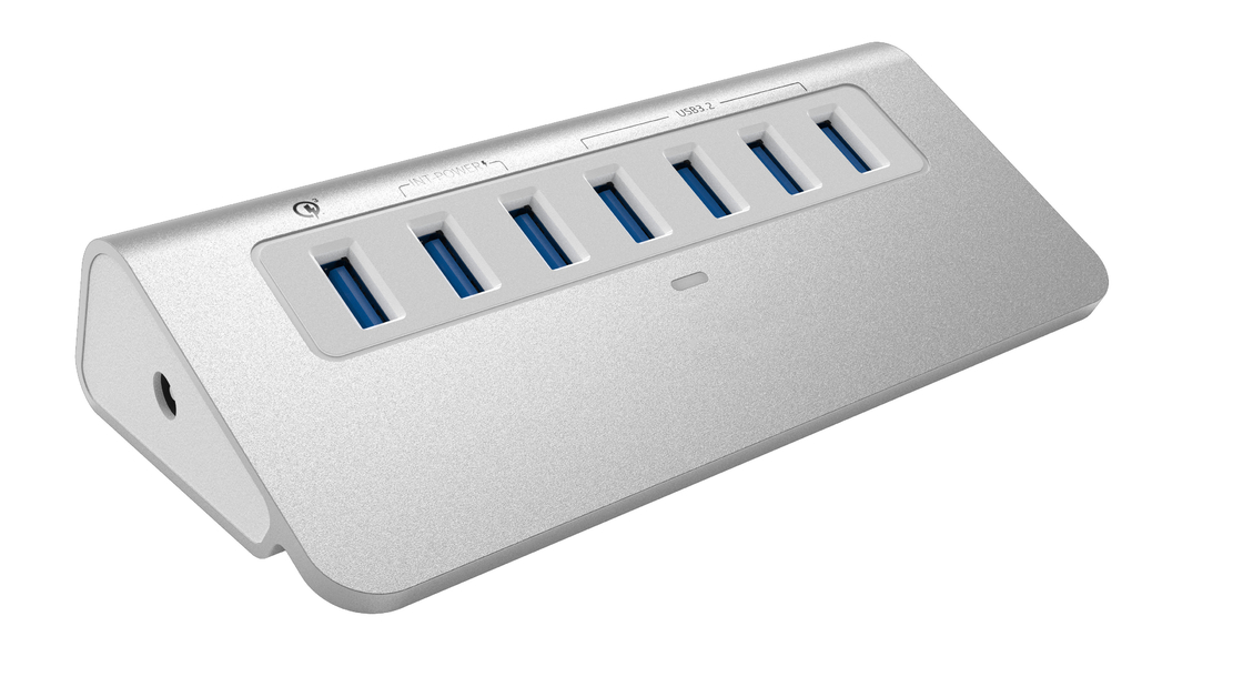 USB USB A Multiport Adapter AUSB Hub 7-1 5Gbps 8 در 1 هاب نوع C USB2.0-3.0 لپ تاپ مک بوک