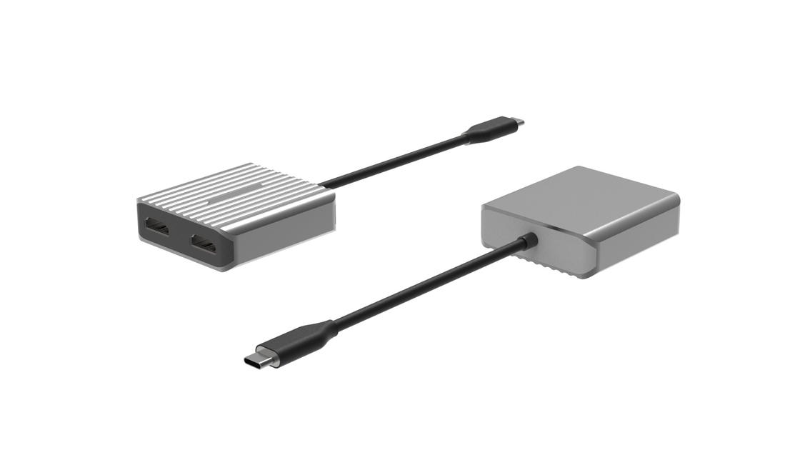 سرعت بالا HDMI به USB A آداپتور USB 2 HDMI 8K 4K دو آینه قابل حمل