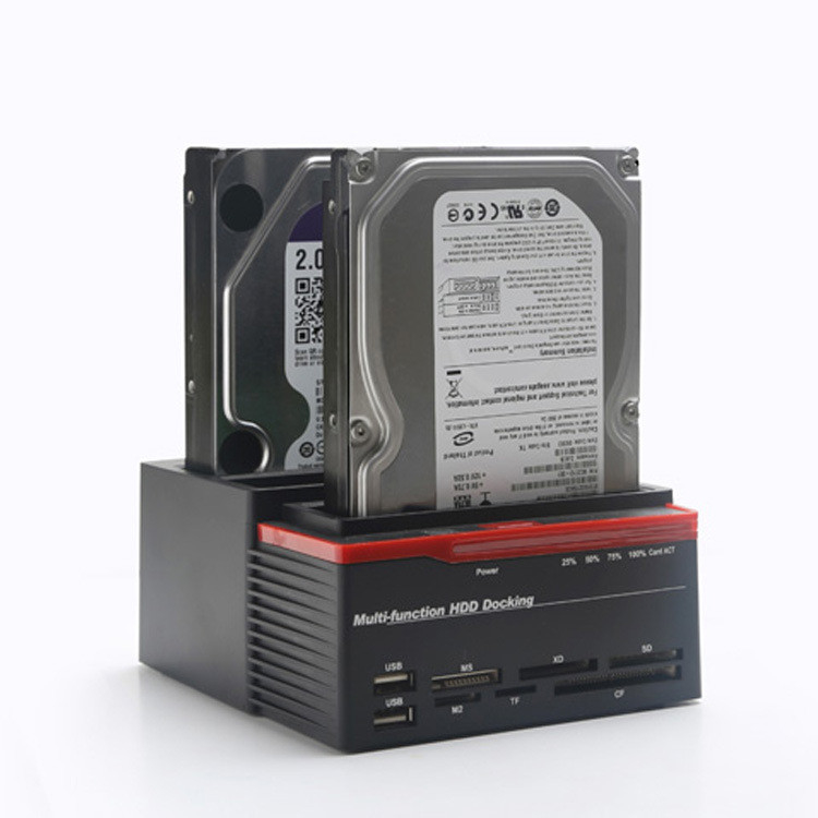 NVMe M.2 Duplicator دو خلیج آفلاین کلون USB C به ایستگاه اتصال NVME برای هارد دیسک های M2 SSD M Key