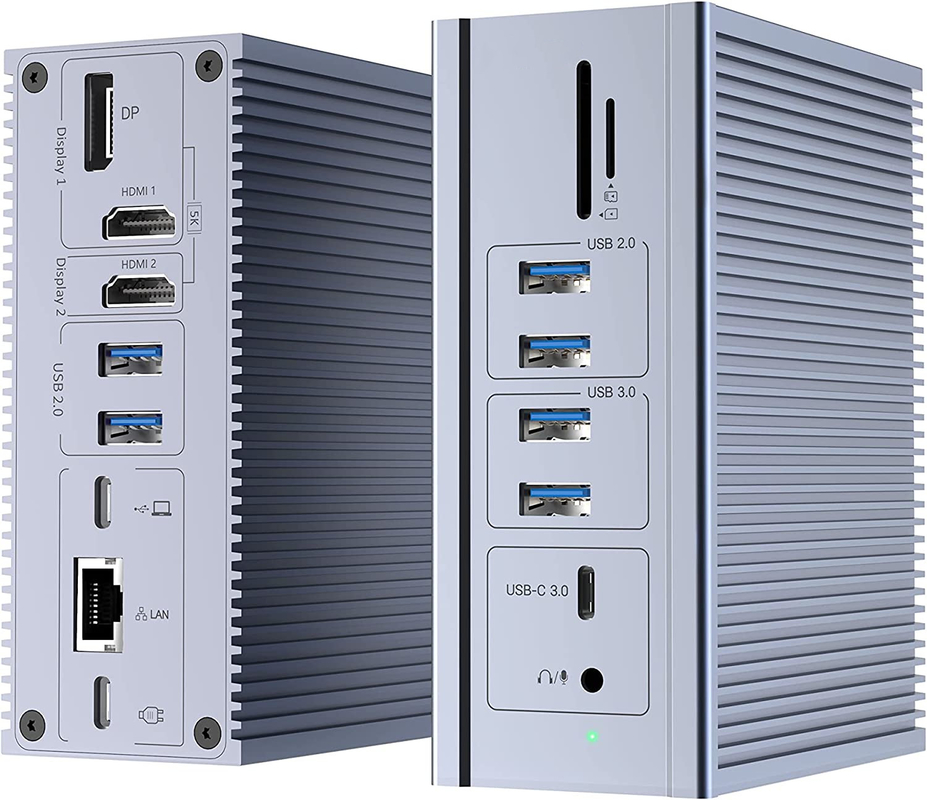 ایستگاه اتصال لپ تاپ USB C Dual HD 4K 16 در 1 ایستگاه اتصال با پشتیبانی MST