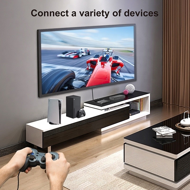 8K HDMI Switch 3 در 1 Out پشتیبانی 3 HDMI Input 8K 60Hz 4K 120Hz تکنولوژی پیشرفته