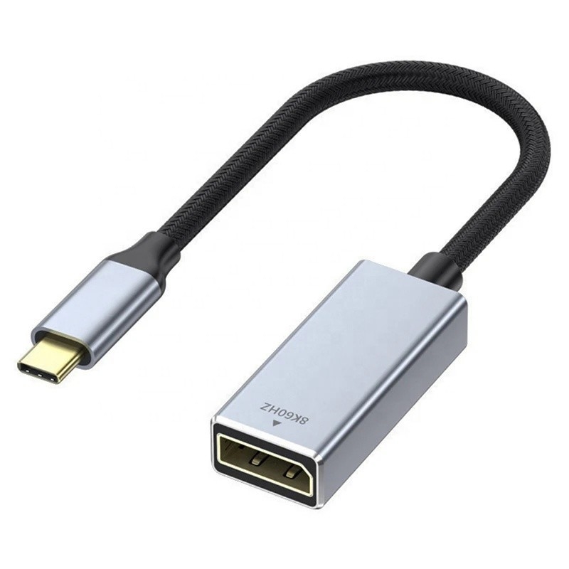 ژاکت PVC مرد-زن USB C نوع C به کابل آداپتور صفحه نمایش برای 8K 60Hz Video Audio