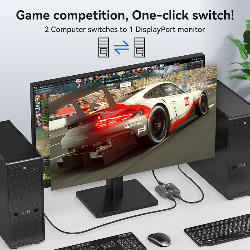 8K60Hz Port Switcher برای کار آسان و تغییر DP 1.4 با عملکرد بالا