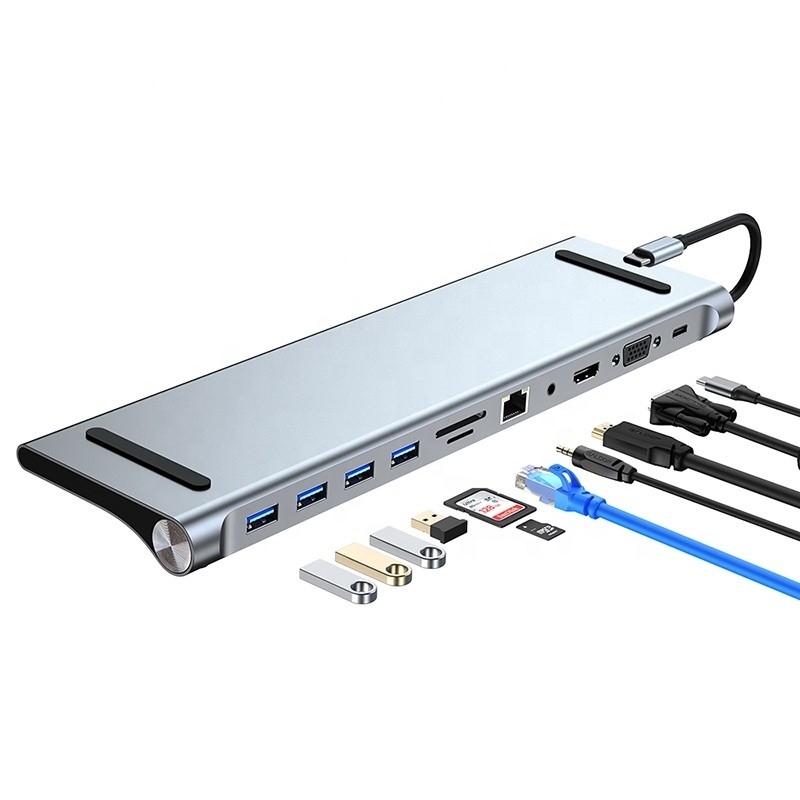 11 در 1 USB Type C Multifunctional Hub Adapter برای لپ تاپ و تلفن همراه