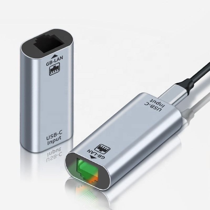 USB C ماده به پورت ادیپتر اترنت 10/100/1000 Mbps سرعت برای اتصال سریع شبکه