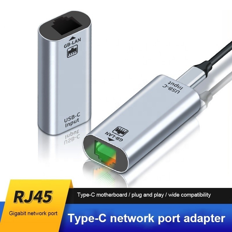 USB C ماده به پورت ادیپتر اترنت 10/100/1000 Mbps سرعت برای اتصال سریع شبکه