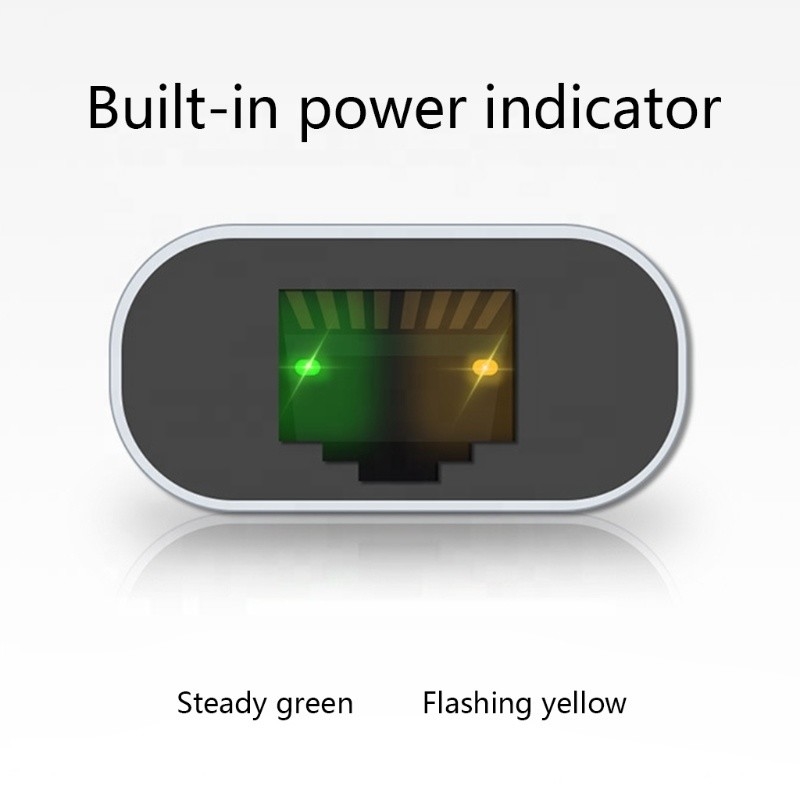USB C ماده به پورت ادیپتر اترنت 10/100/1000 Mbps سرعت برای اتصال سریع شبکه