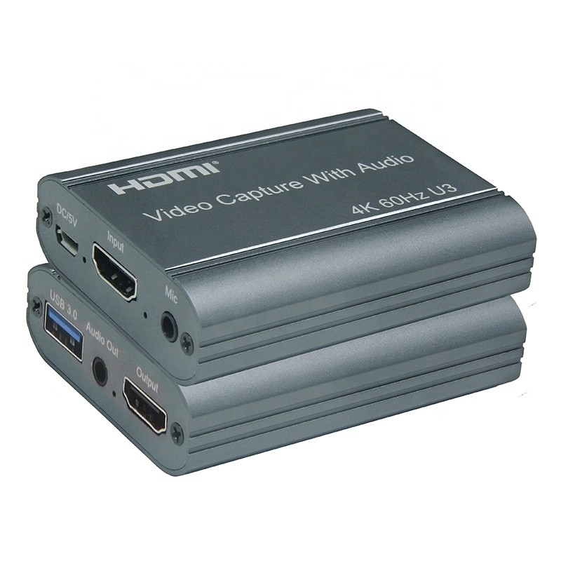 کارت ضبط ویدیوی حرفه ای 4K 60Hz HDMI به USB3.0 با خروجی صوتی و USB 3.0