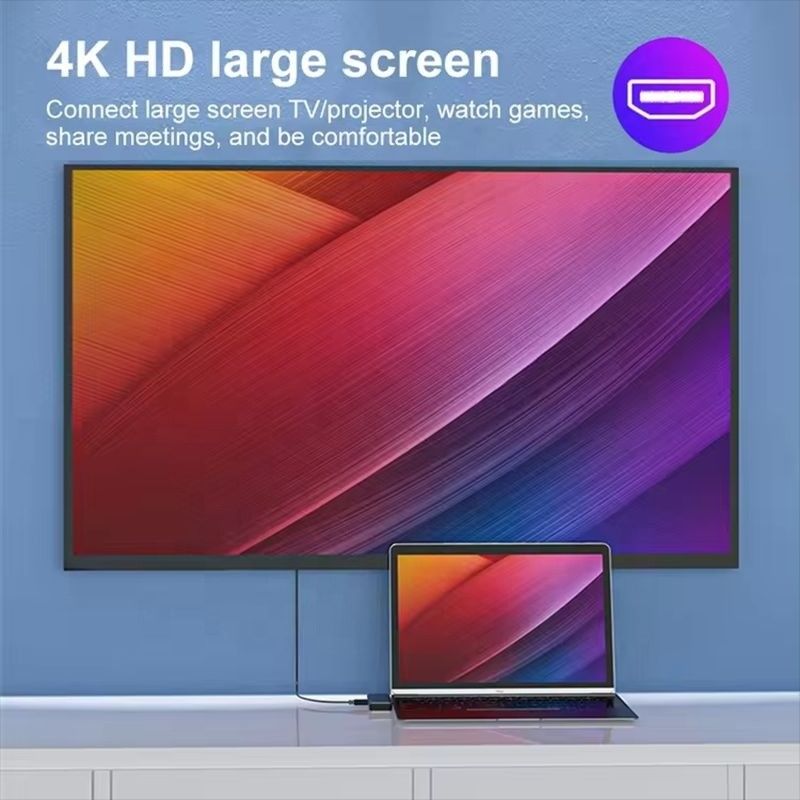 USB Type C 7-In-1 Multiport Dock Hub Adapter با خروجی HDMI USB 3.0 USB 2.0 SD/TF PD