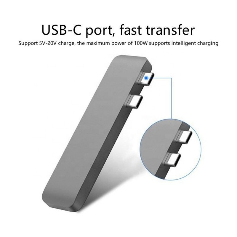 ایستگاه اتصال 7-در-2 هاب با ورودی دوگانه نوع C و نوع رابط USB 3.1
