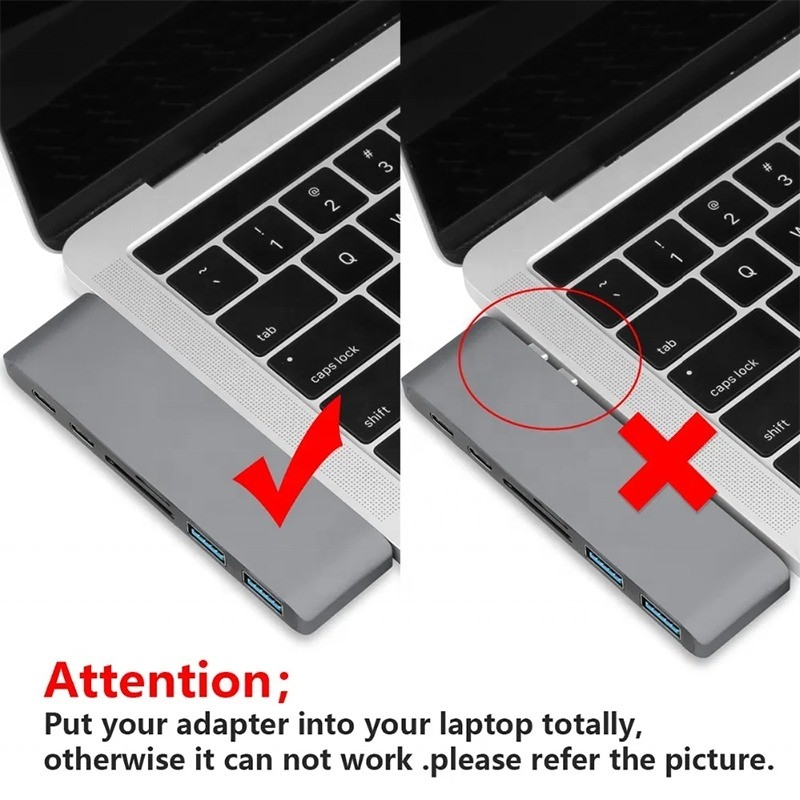 آداپتور هاب 6 در 1 نوع C با خروجی SD / TF 2 * USB3.0 2 * USB-C